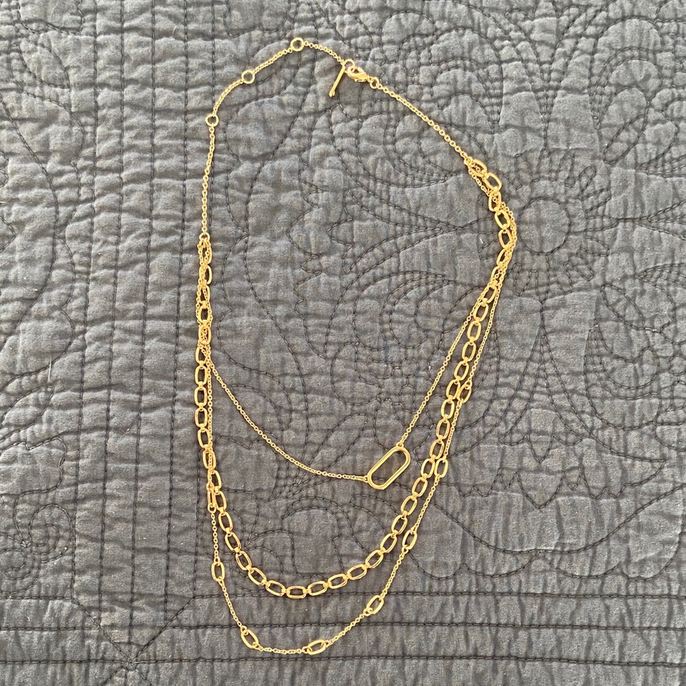 Nine West Elegant Gold Layered Necklace